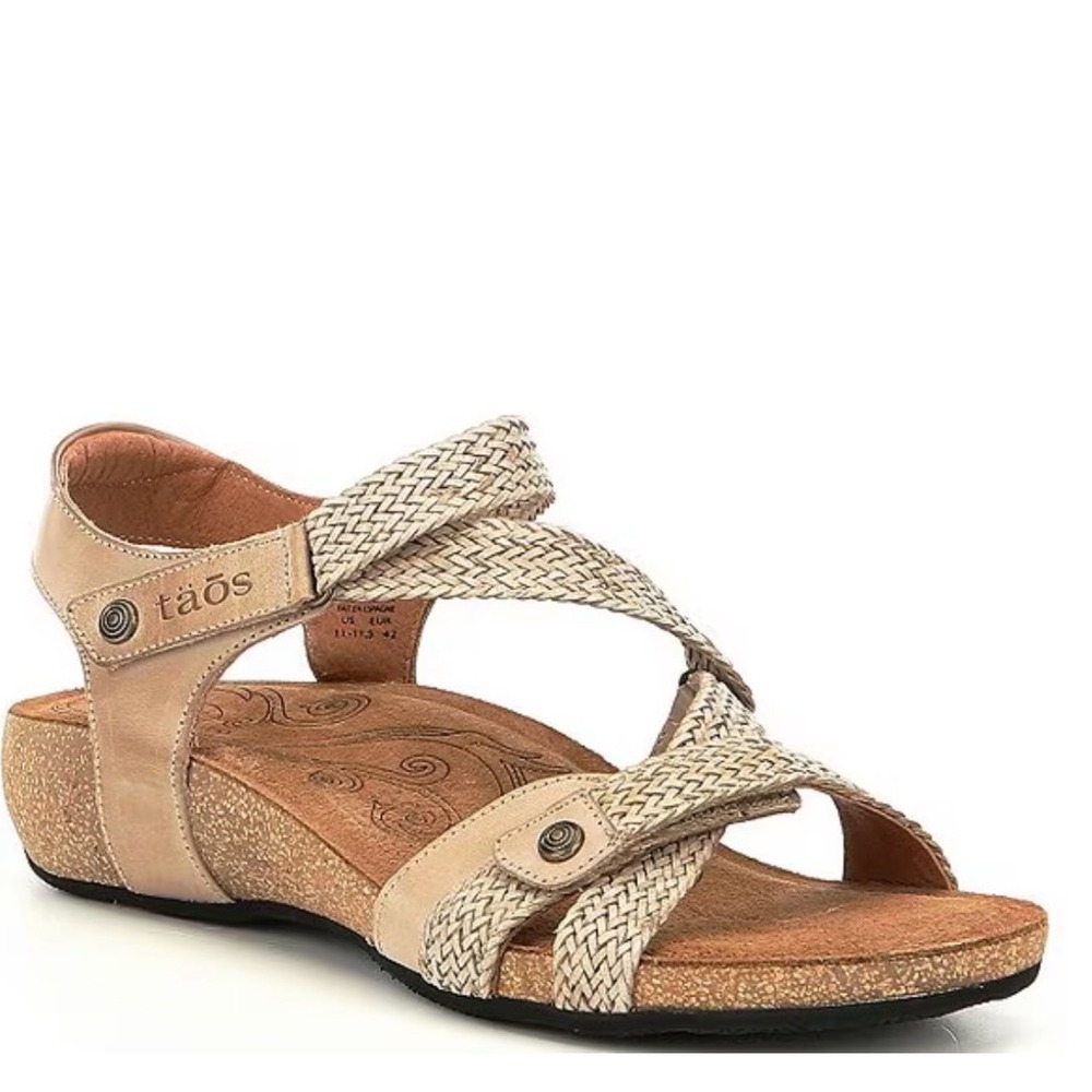 Trulie Woven Leather Sandal Stone Sandals Women's Size 10-10.5 $175